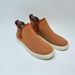 ROTHY'S  Chelsea Fawn Orange White Slip On High Top Casual Shoes  Womens Size 8